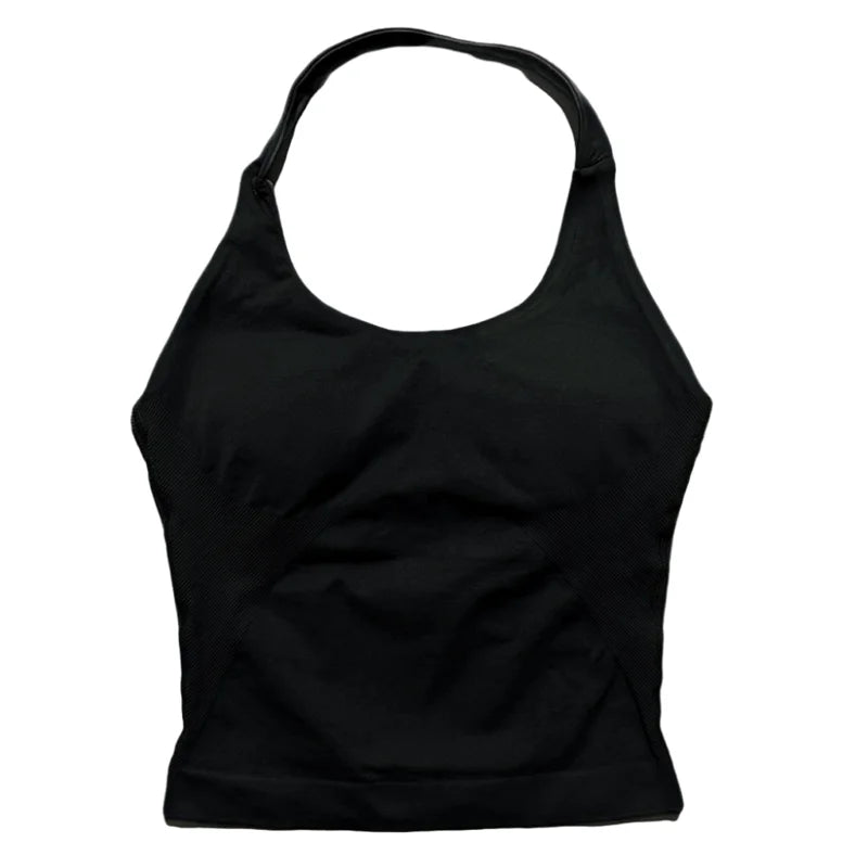 Sports Gym Halter Top Woman Seamless
