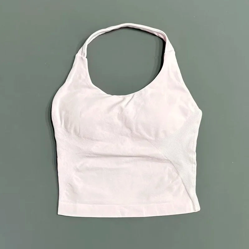Sports Gym Halter Top Woman Seamless