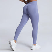 Women Ribbed Waist Band Scrunch Bum