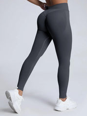 Women Ribbed Waist Band Scrunch Bum