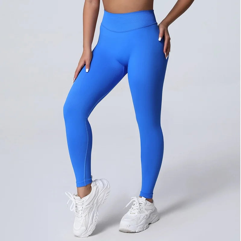 Women Ribbed Waist Band Scrunch Bum