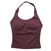 Sports Gym Halter Top Woman Seamless