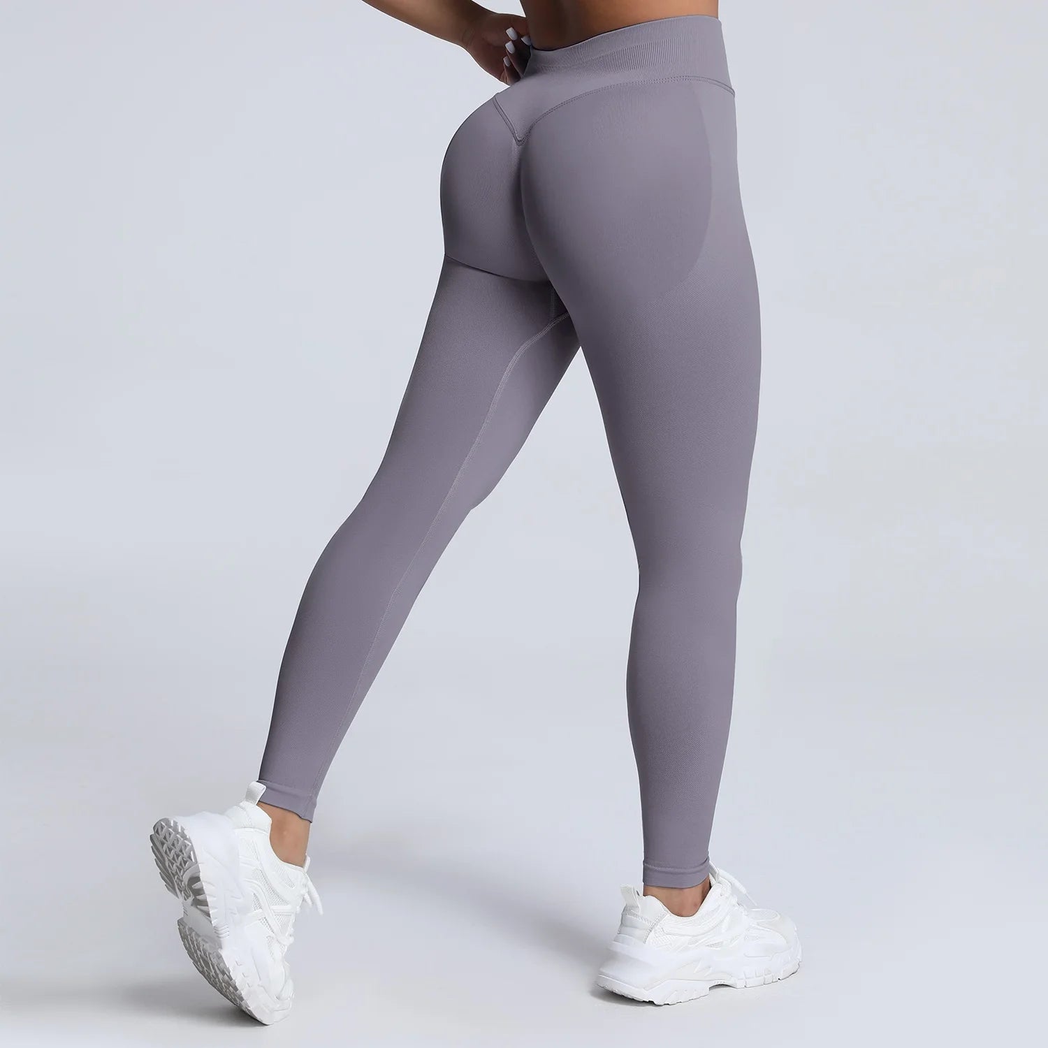 Women Ribbed Waist Band Scrunch Bum
