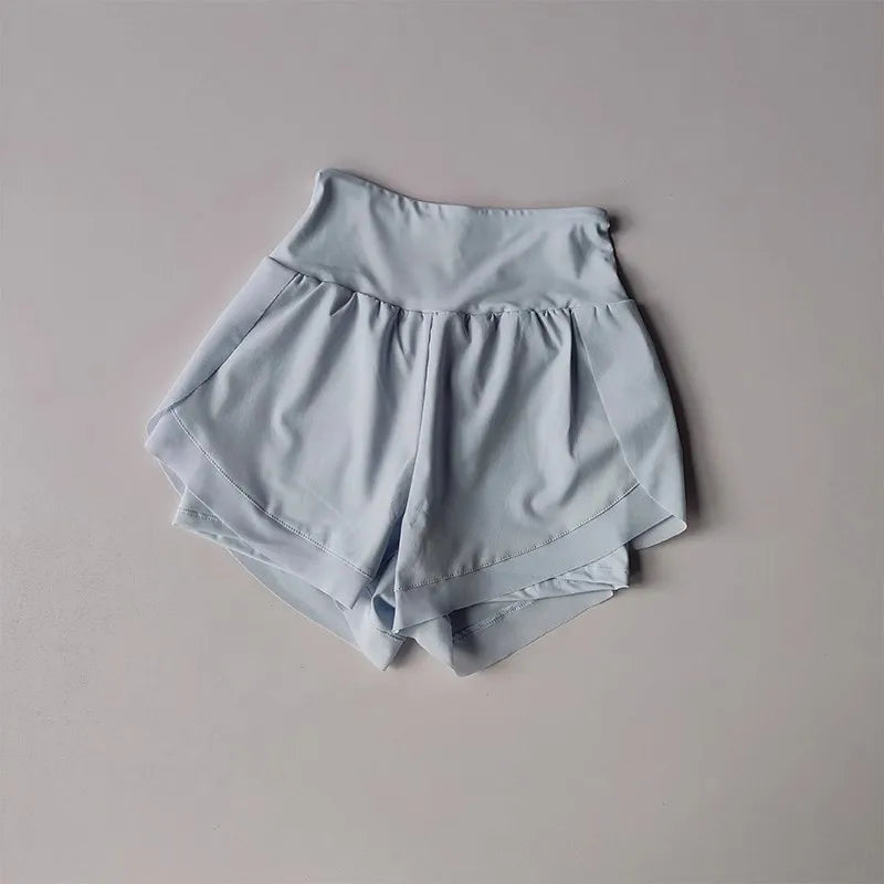 Summer Women's Sports Shorts Mesh 2 In 1