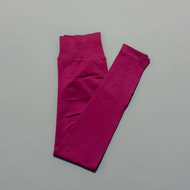 Women Ribbed Waist Band Scrunch Bum