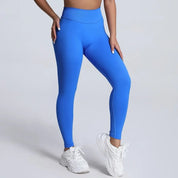 Women Ribbed Waist Band Scrunch Bum