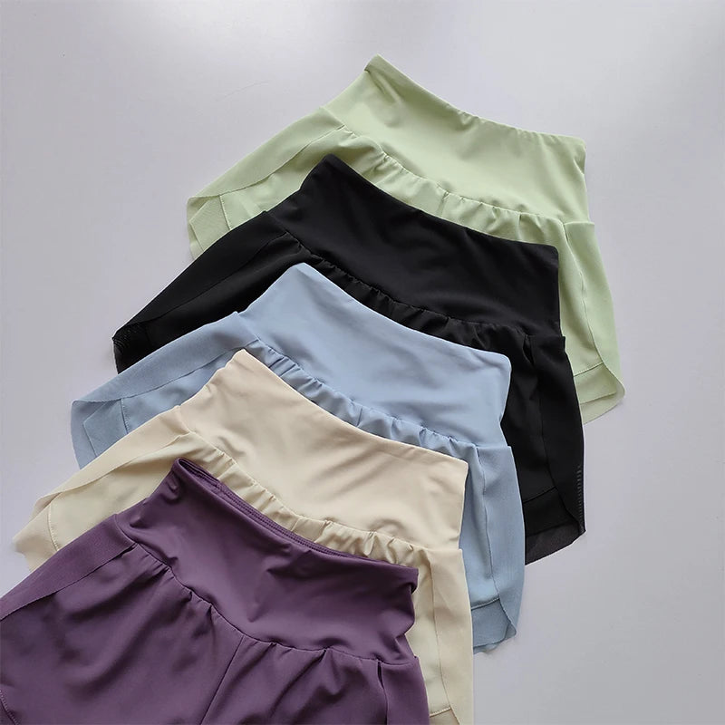 Summer Women's Sports Shorts Mesh 2 In 1