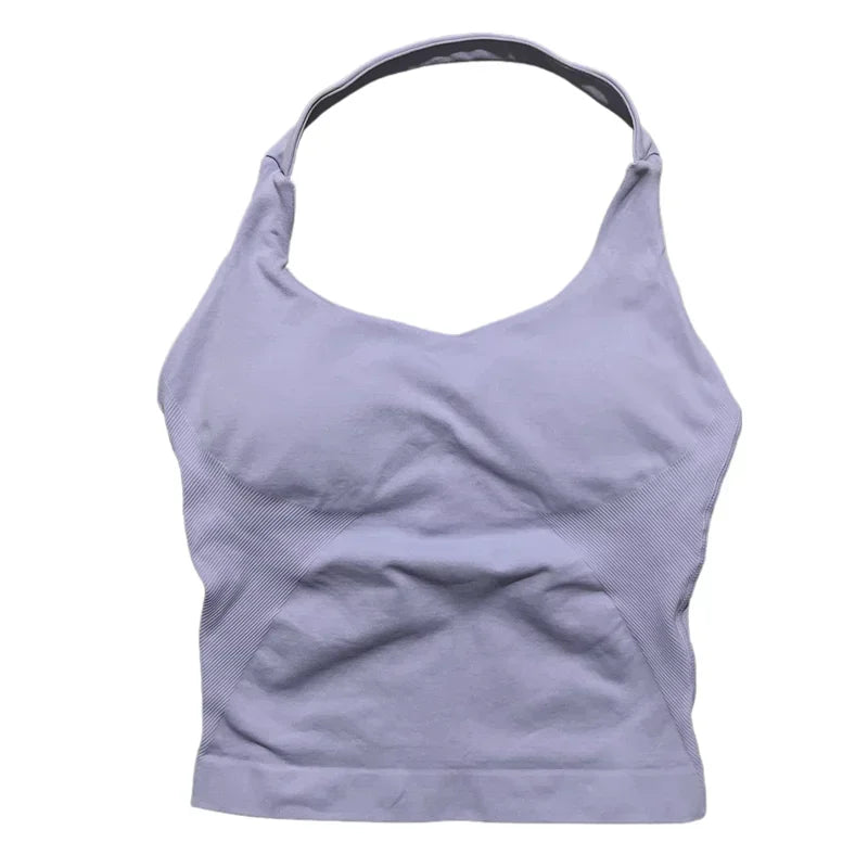 Sports Gym Halter Top Woman Seamless