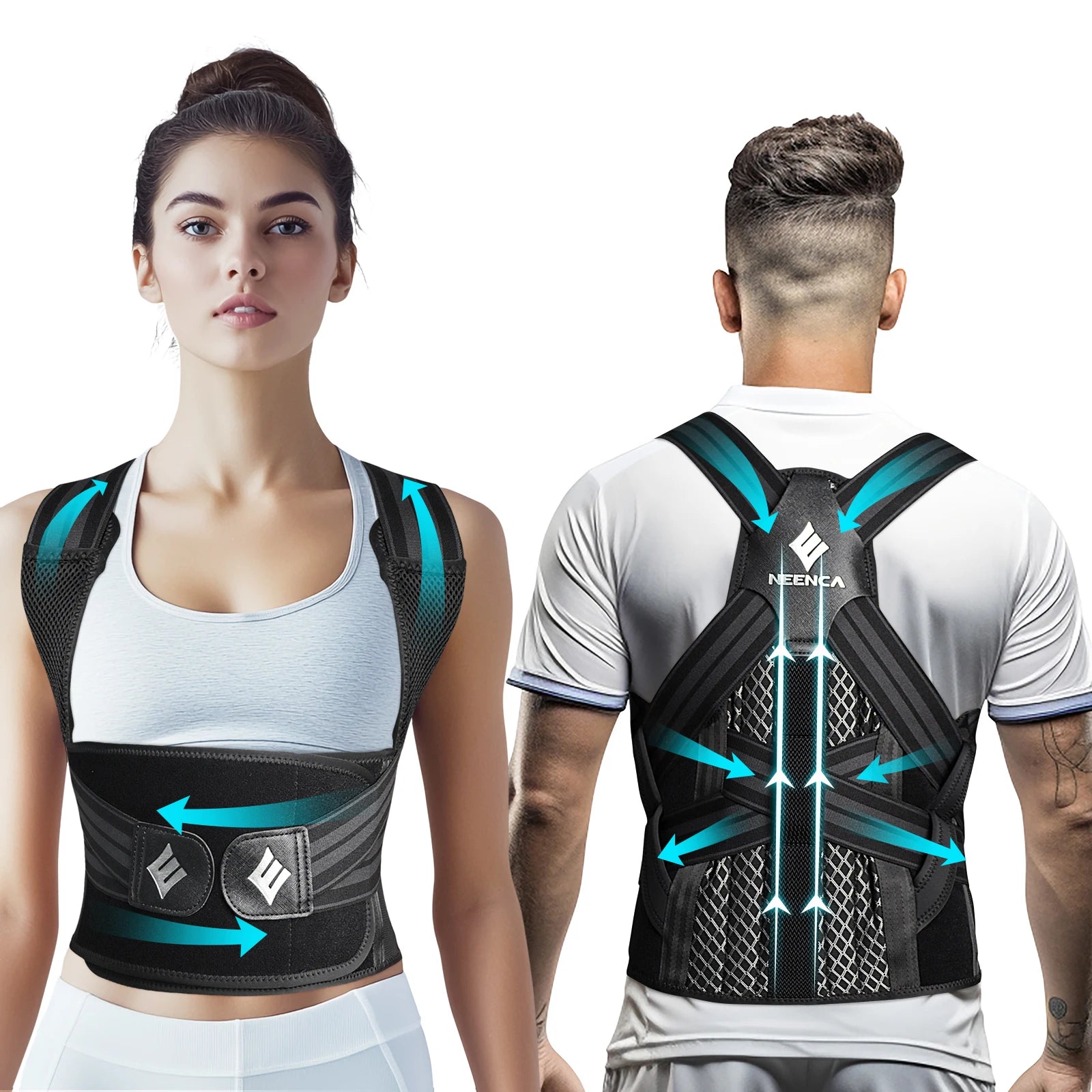 Posture Corrector Back Brace Adjustable Back Support for Women and Men
