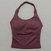 Sports Gym Halter Top Woman Seamless