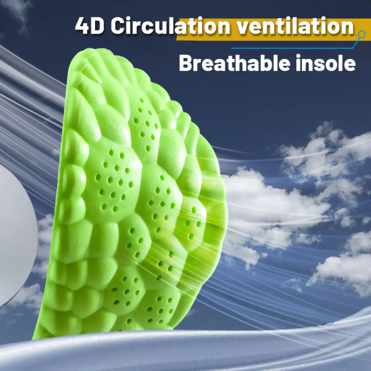 1Pair Sport Insoles PU High Stretch Shock