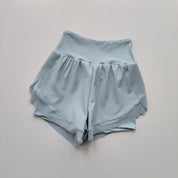 Summer Women's Sports Shorts Mesh 2 In 1