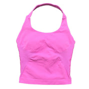 Sports Gym Halter Top Woman Seamless
