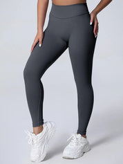 Women Ribbed Waist Band Scrunch Bum