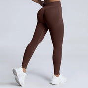 Women Ribbed Waist Band Scrunch Bum