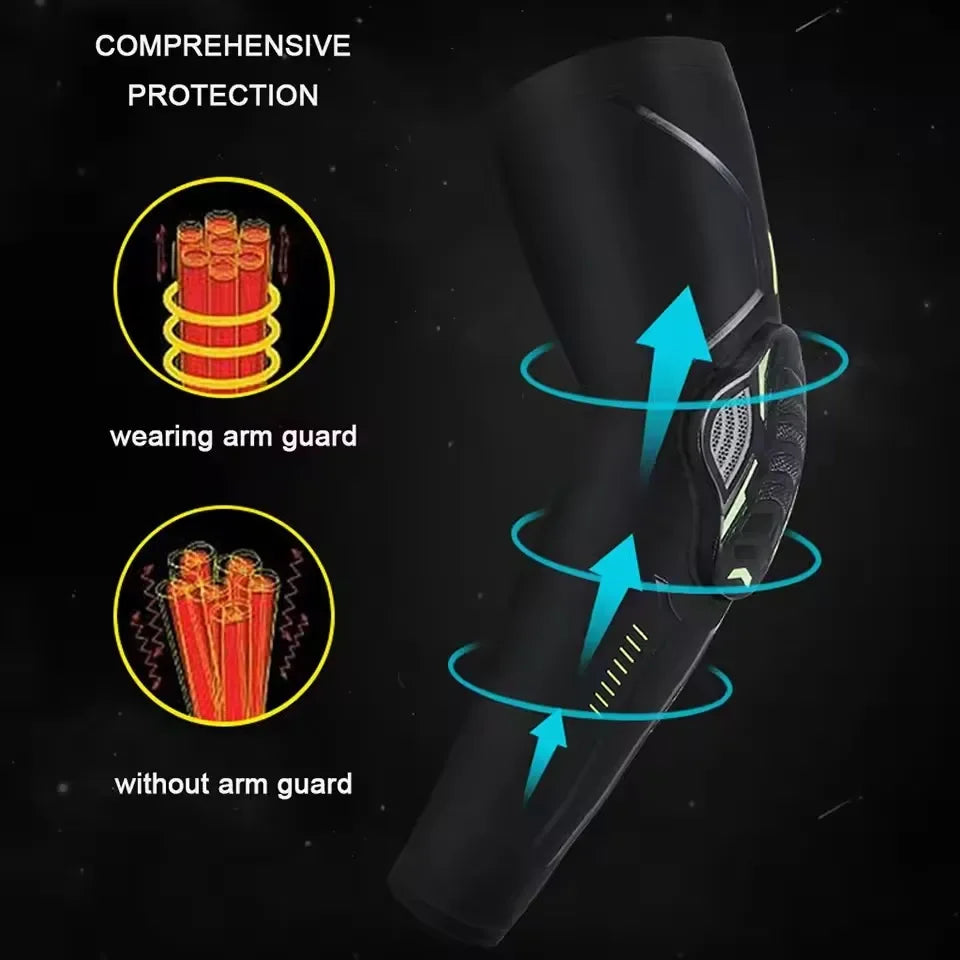 1PC Breathable Sports Arm Sleeves with Compression Elbow Pads