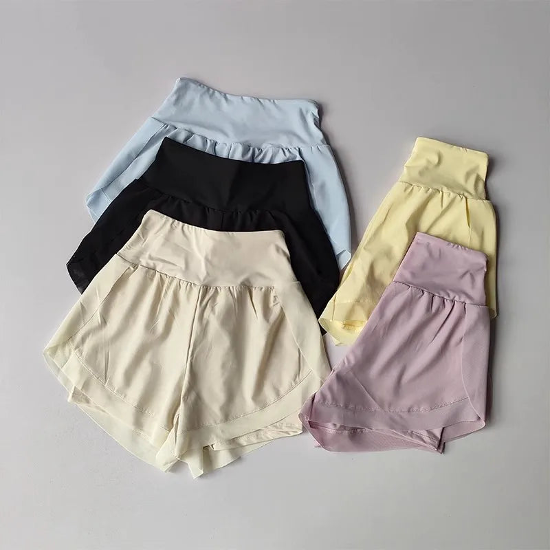 Summer Women's Sports Shorts Mesh 2 In 1