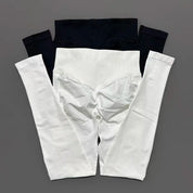 Women Ribbed Waist Band Scrunch Bum