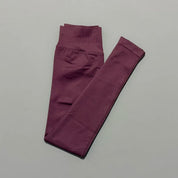 Women Ribbed Waist Band Scrunch Bum