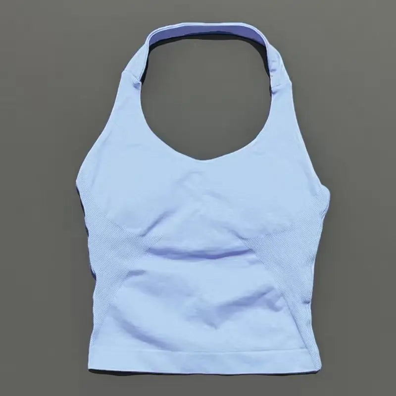 Sports Gym Halter Top Woman Seamless