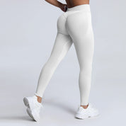 Women Ribbed Waist Band Scrunch Bum