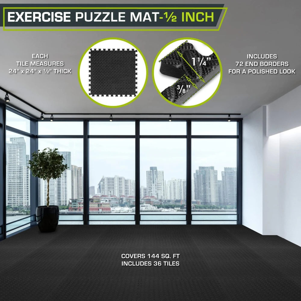 16 Piece Fitness Yoga Mat Soft
