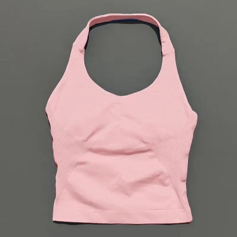 Sports Gym Halter Top Woman Seamless