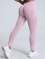 Women Ribbed Waist Band Scrunch Bum