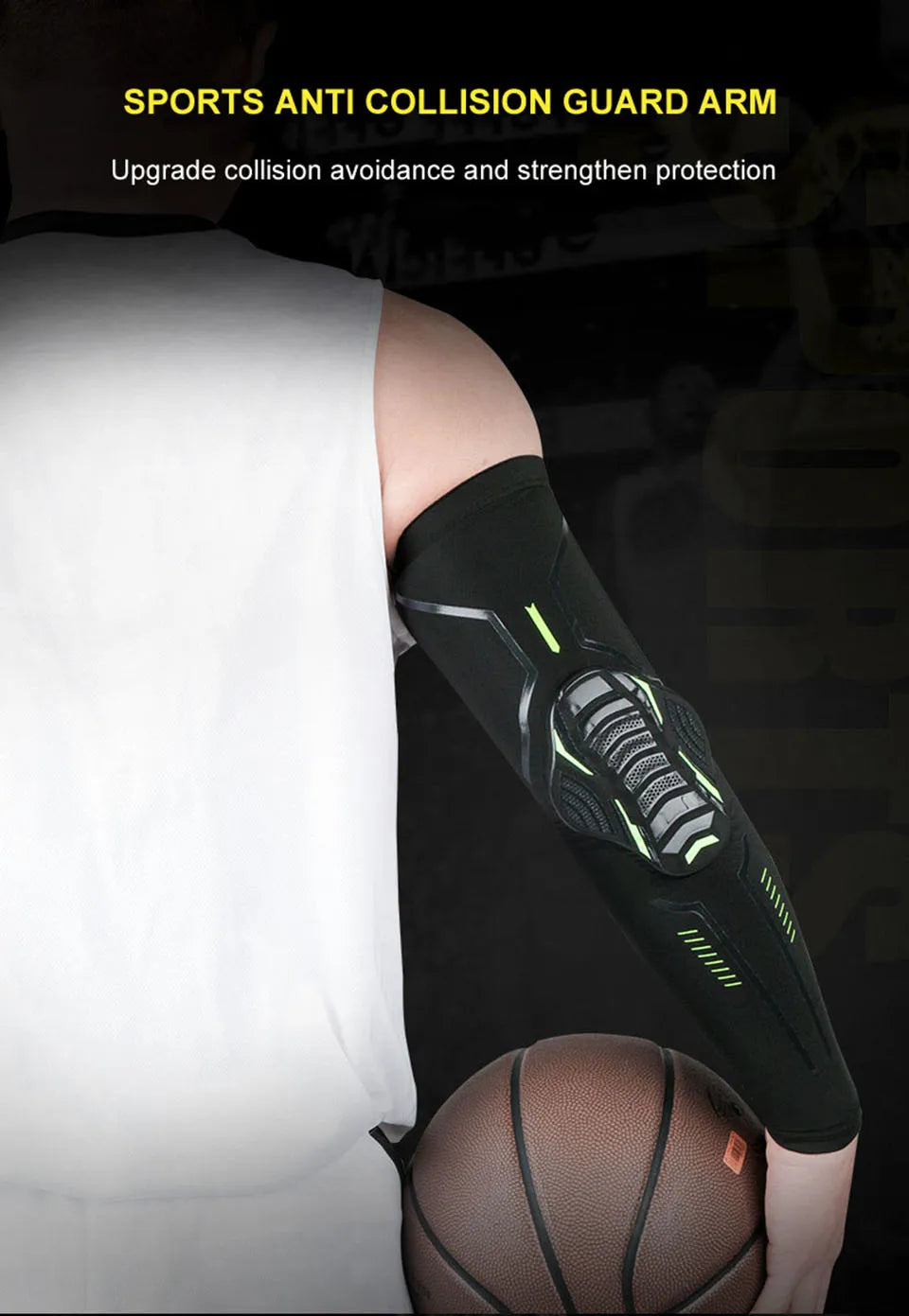 1PC Breathable Sports Arm Sleeves with Compression Elbow Pads