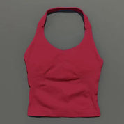 Sports Gym Halter Top Woman Seamless