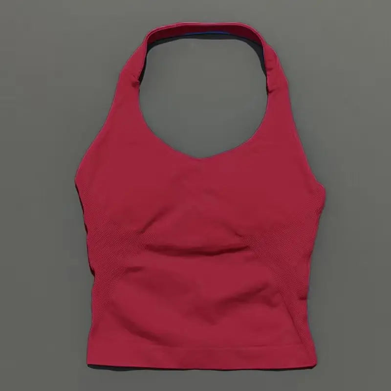 Sports Gym Halter Top Woman Seamless