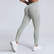 Women Ribbed Waist Band Scrunch Bum