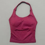 Sports Gym Halter Top Woman Seamless