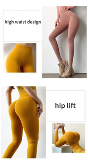 High Waist Solid Leggings Women Seamless